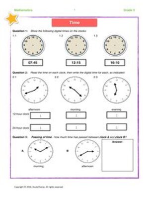 cover image of Grade 5 Maths Workbook: Measurement, Time